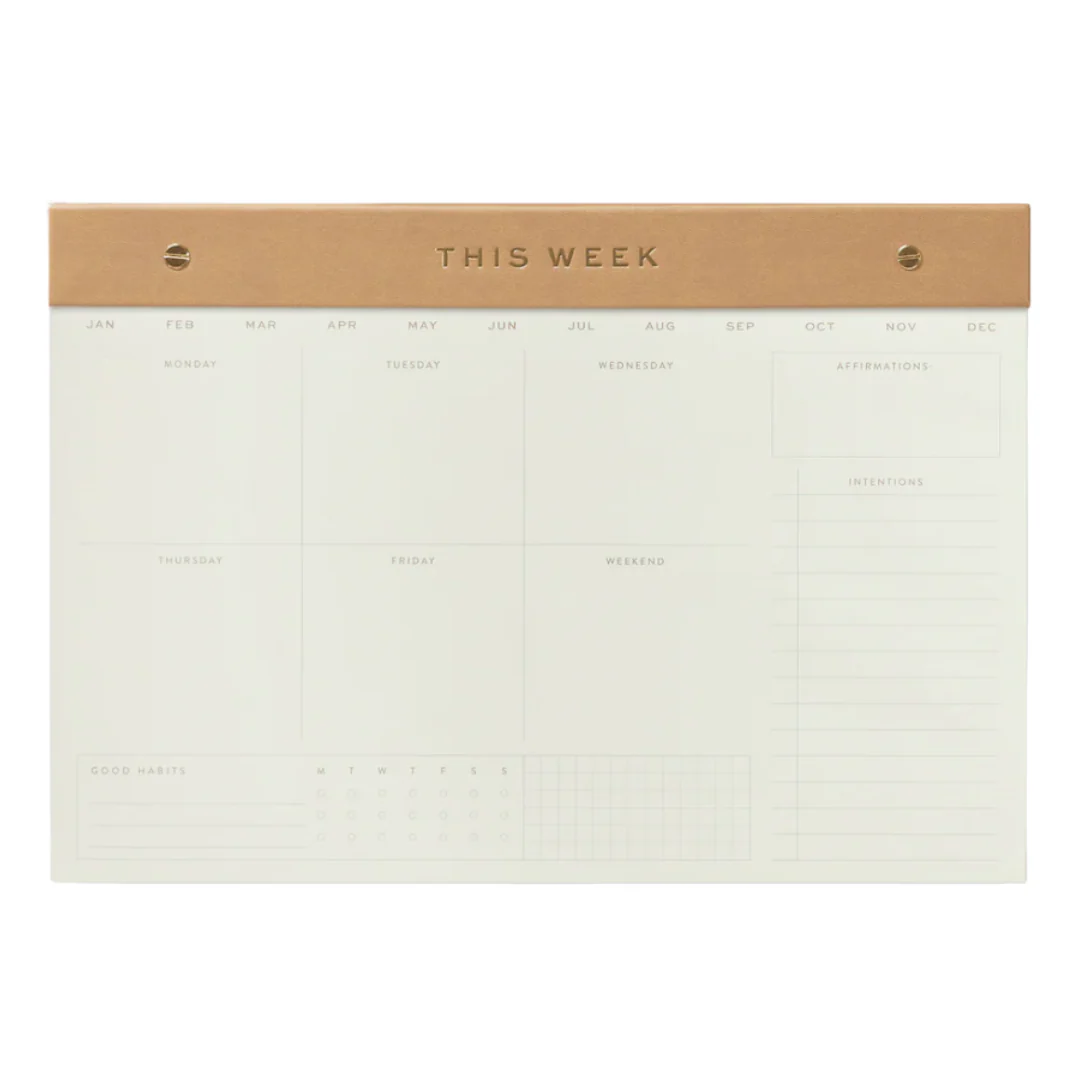 Weekly Post Bound Notepad (Camel)