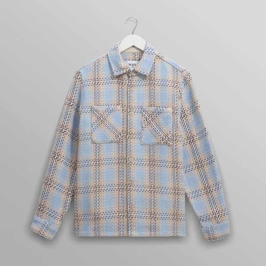Whiting Overshirt Earl Check (Pale Blue + Ecru)