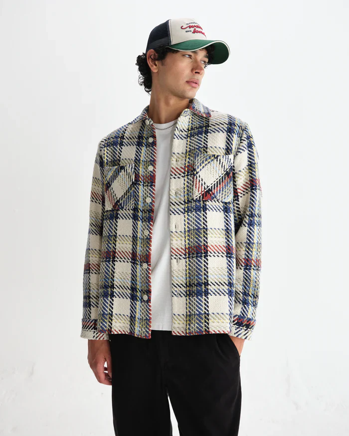 Whiting Overshirt Jazz Weave (Ecru + Multi) - Image 5