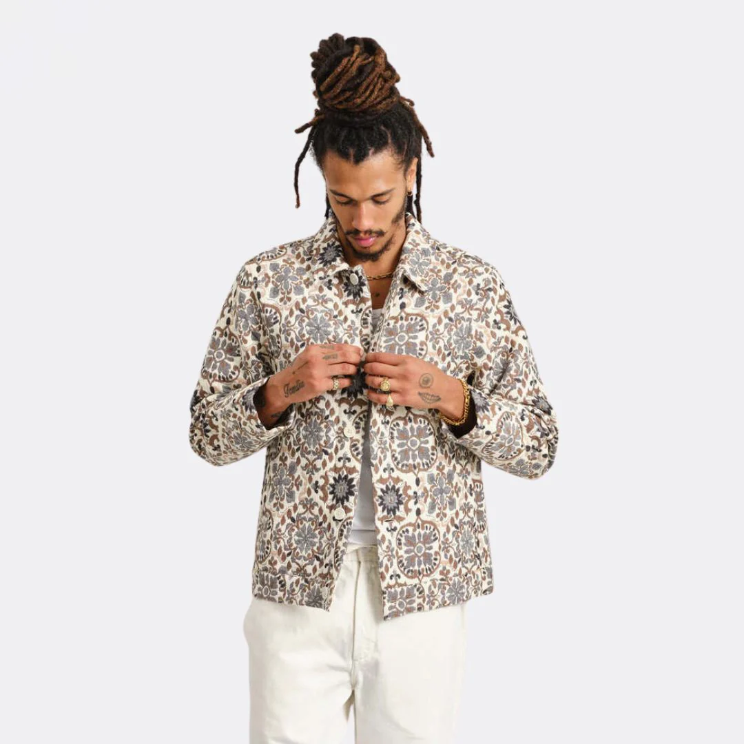 Whiting Overshirt Mosaic Quilt (Beige)