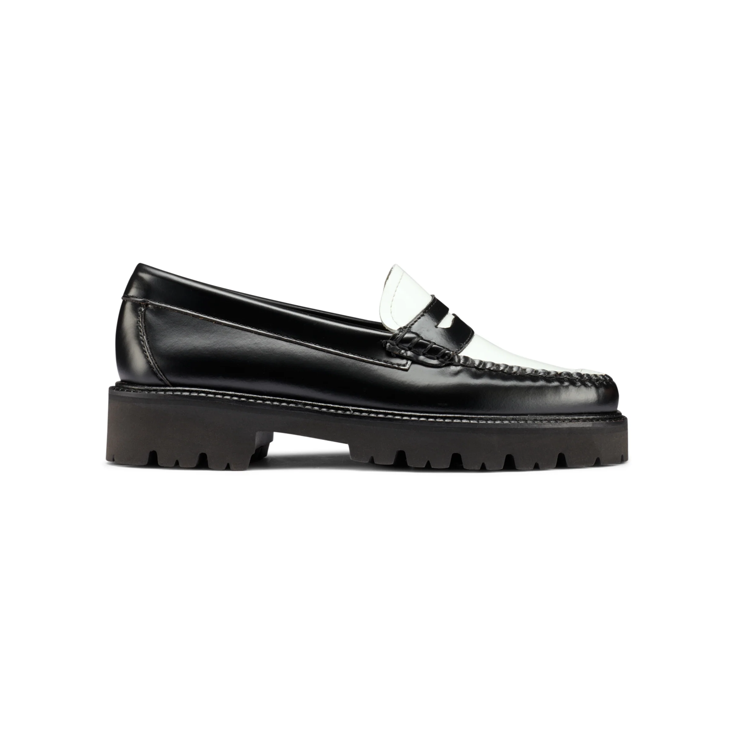 Whitney Super Lug Weejuns Loafer (Black + White)
