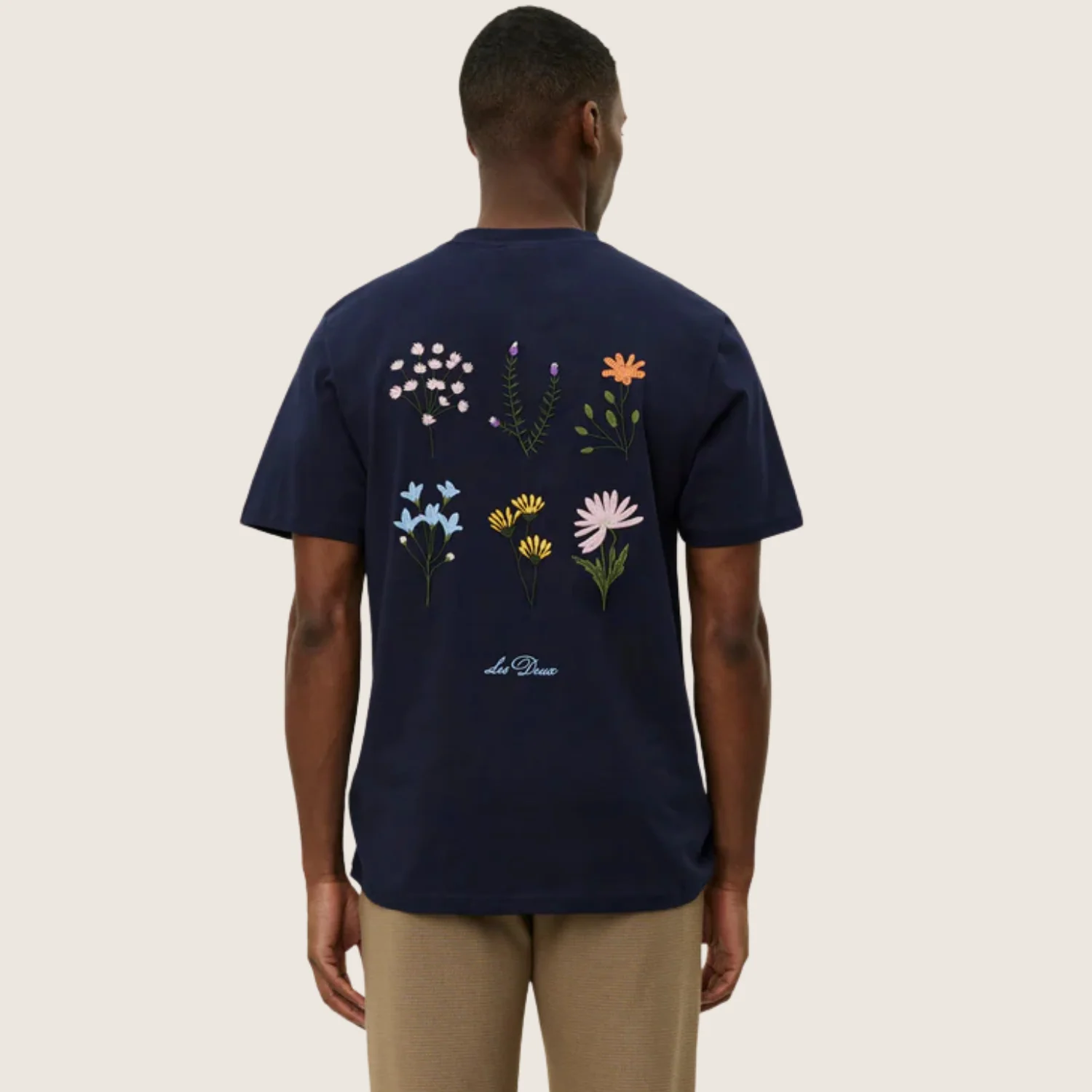 Wild Flower T-Shirt (Dark Navy) - Image 2