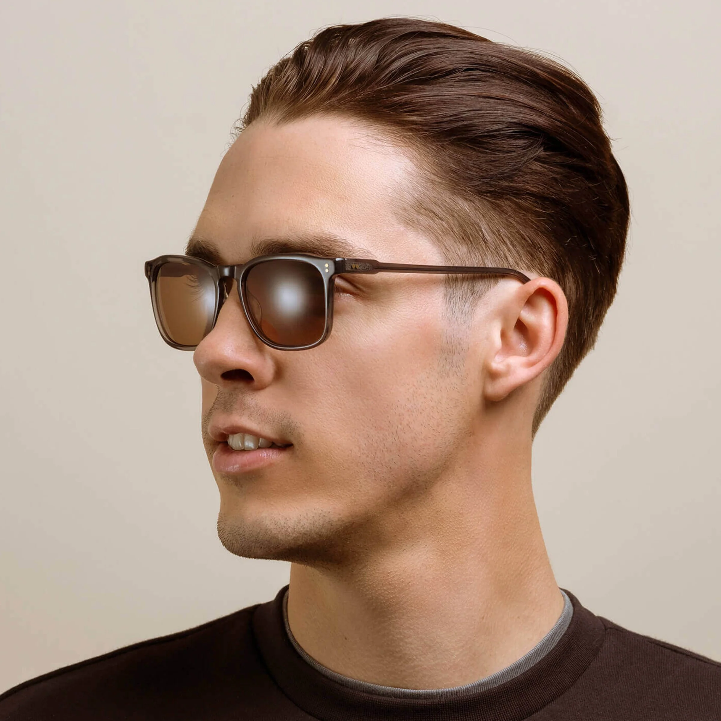 Wiley Polarized Sunglasses (Slate Crystal + Vibrant Brown) - Image 5