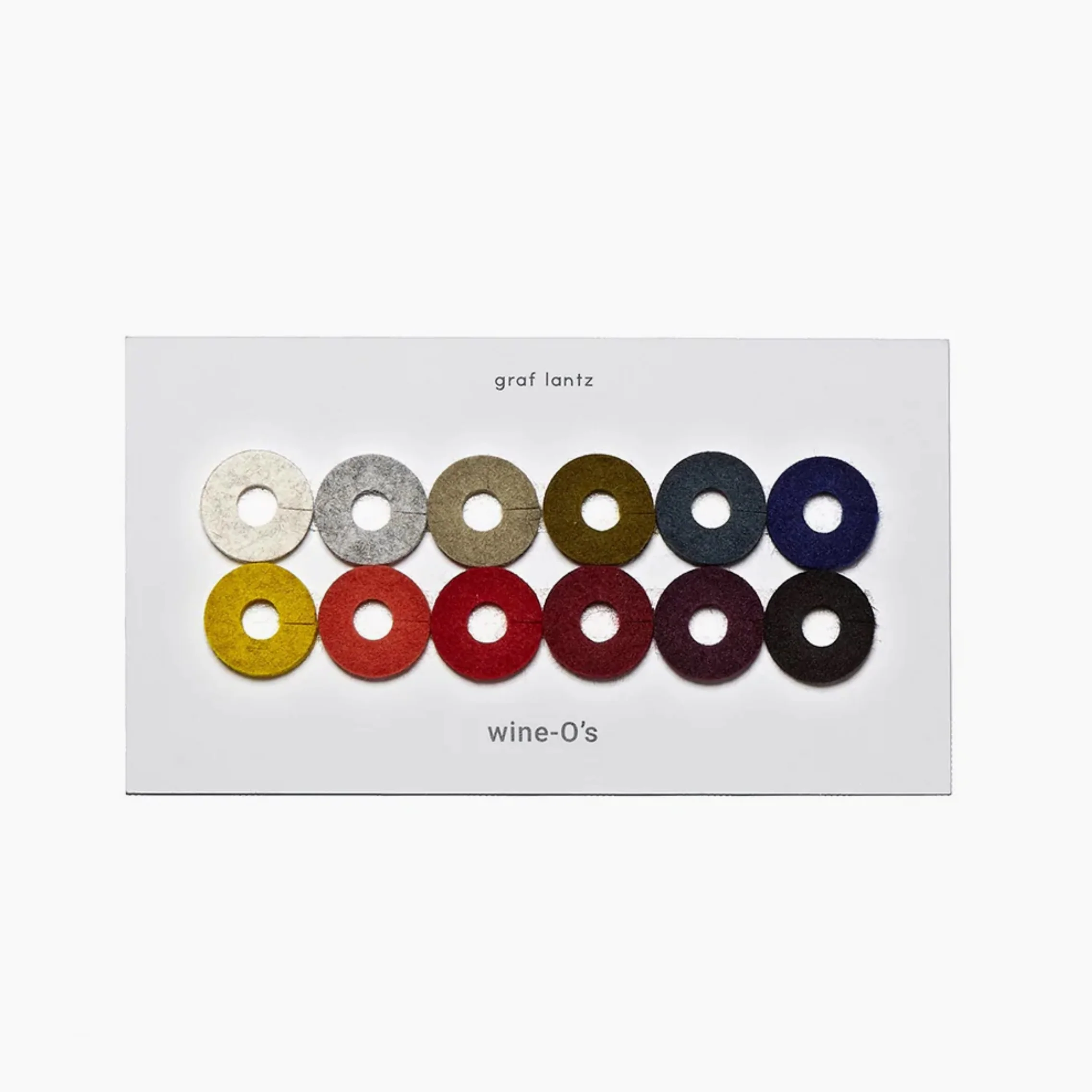 Wine-O's Merino Wool Felt Round Wine Markers (Autumn)