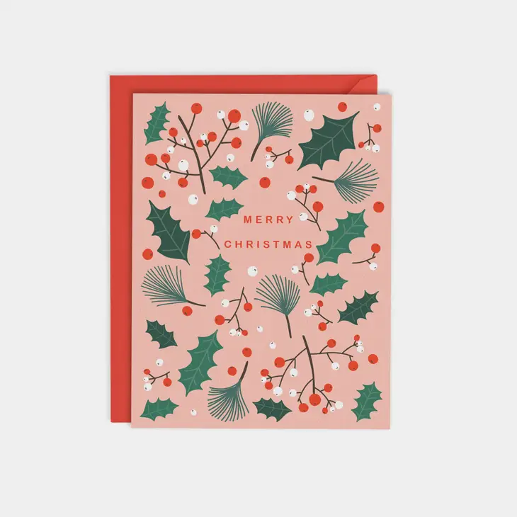 Winter Berries Merry Christmas Card (Boxed Set of 6) - Image 2