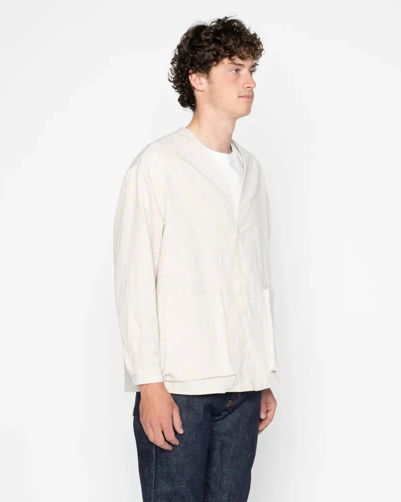 Wise Guy Shirt Linen Blend Denim (Ecru) - Image 3