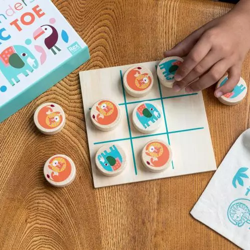 Wooden Tic-Tac-Toe (Wild Wonders) - Image 2