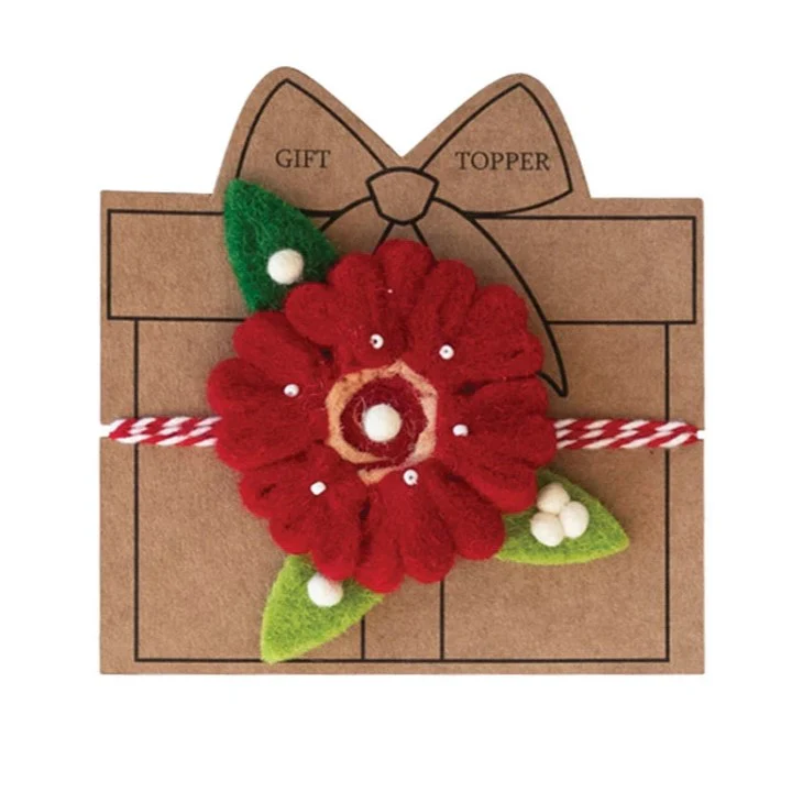 Wool Felt Gift Topper Ornament (Assorted Styles) - Image 11