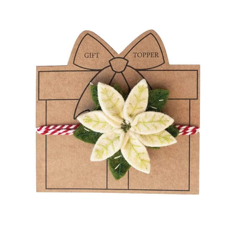 Wool Felt Gift Topper Ornament (Assorted Styles) - Image 12