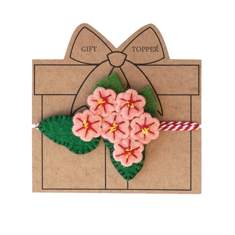Wool Felt Gift Topper Ornament (Assorted Styles) - Image 13
