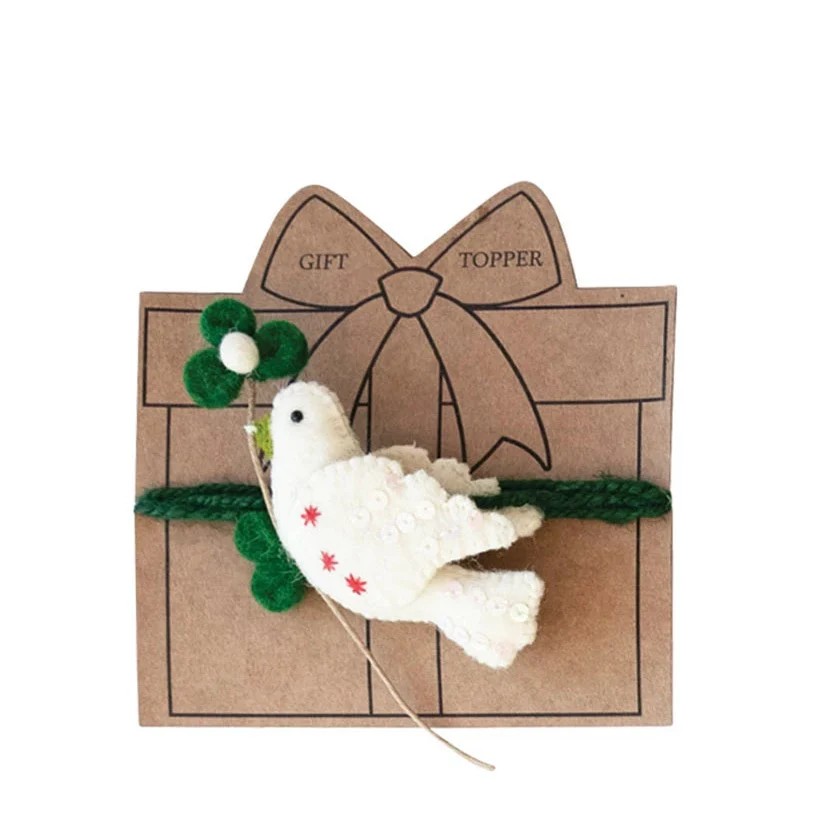Wool Felt Gift Topper Ornament (Assorted Styles) - Image 6