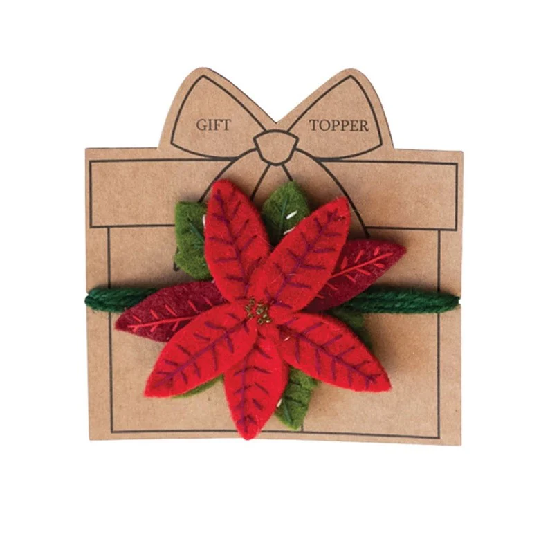 Wool Felt Gift Topper Ornament (Assorted Styles) - Image 8