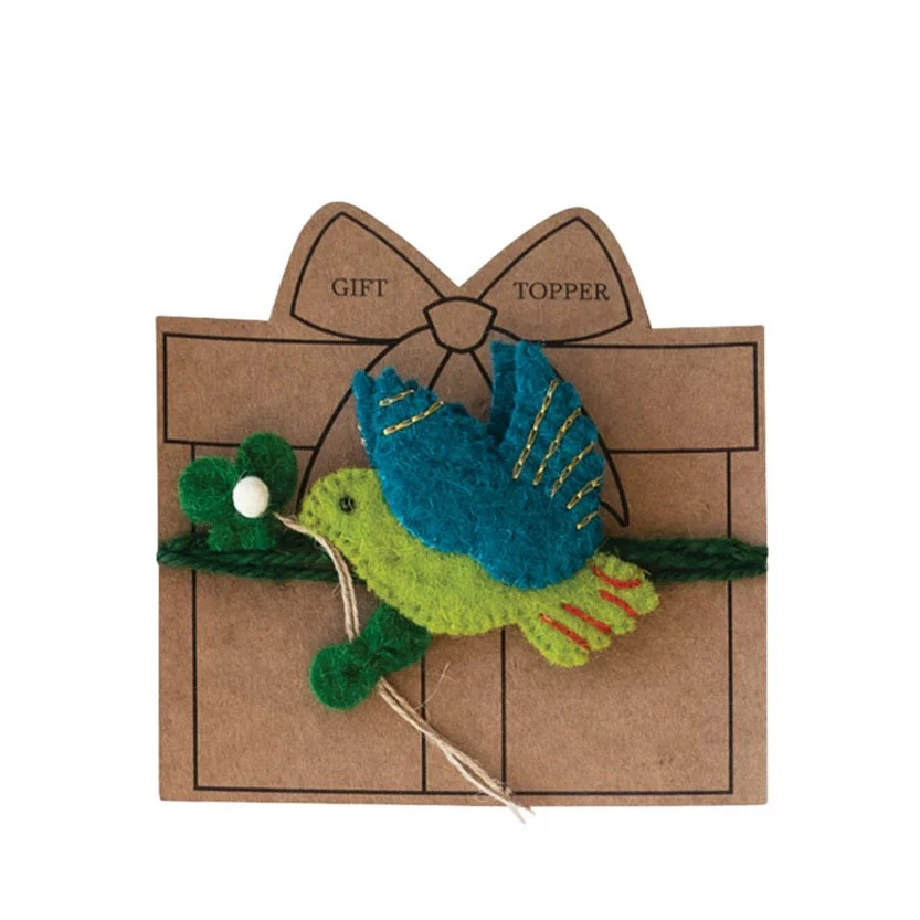 Wool Felt Gift Topper Ornament (Assorted Styles) - Image 9
