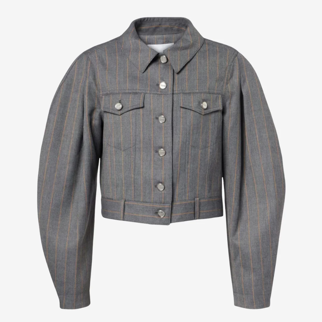 Wool Stripe Jacket (Pewter) - Image 3