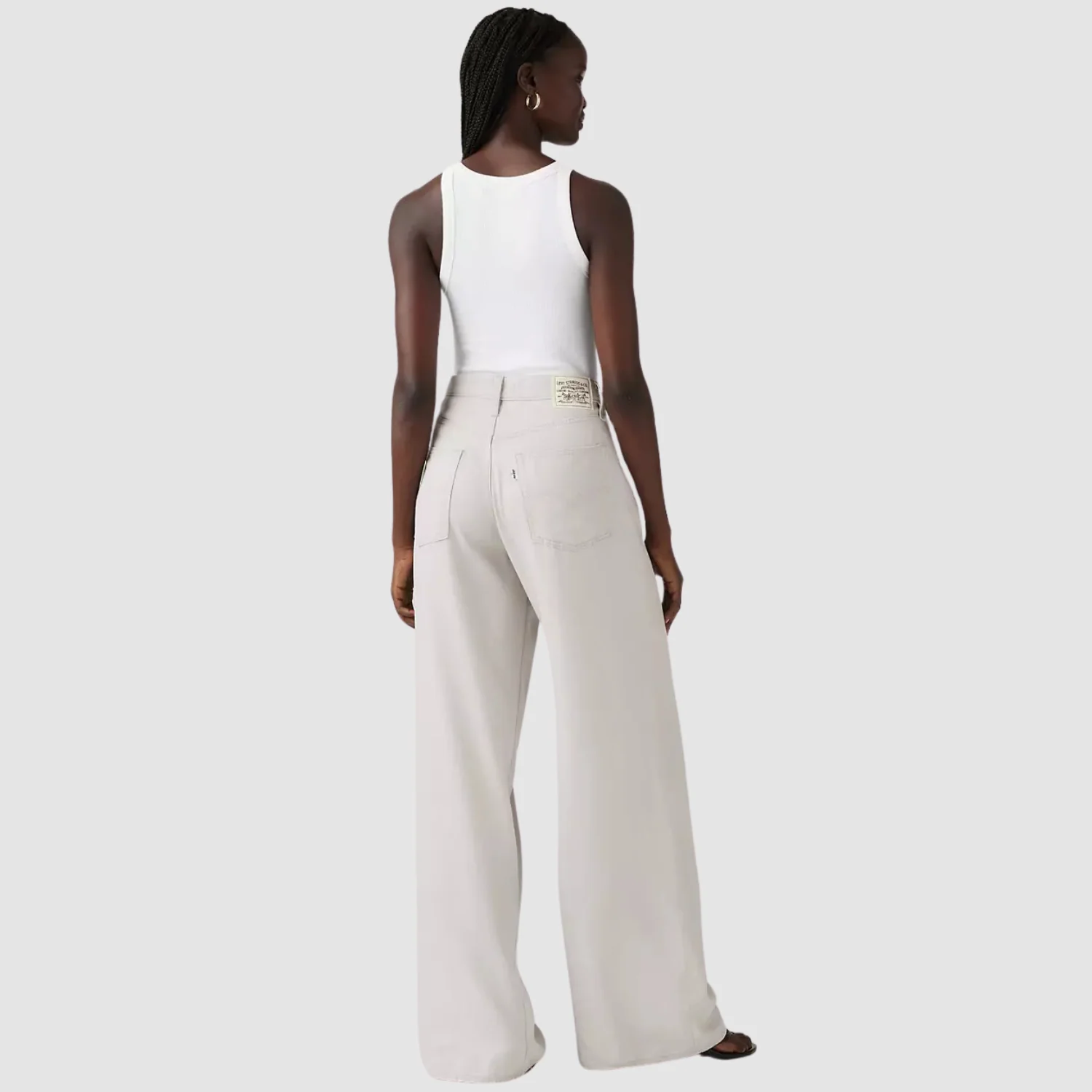 XL Straight Linen Pants (Crystal Gray) - Image 3