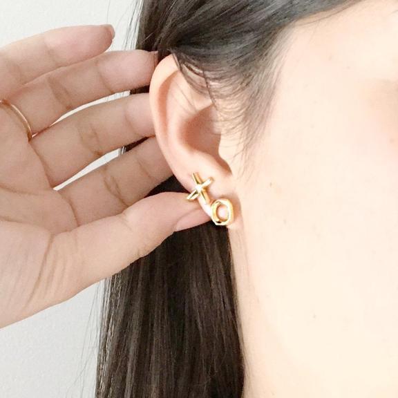 XO Earring (Gold) - Image 2